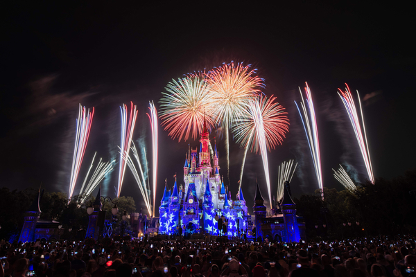 July 4th Fireworks over Magic Kingdom Park at Walt Disney World